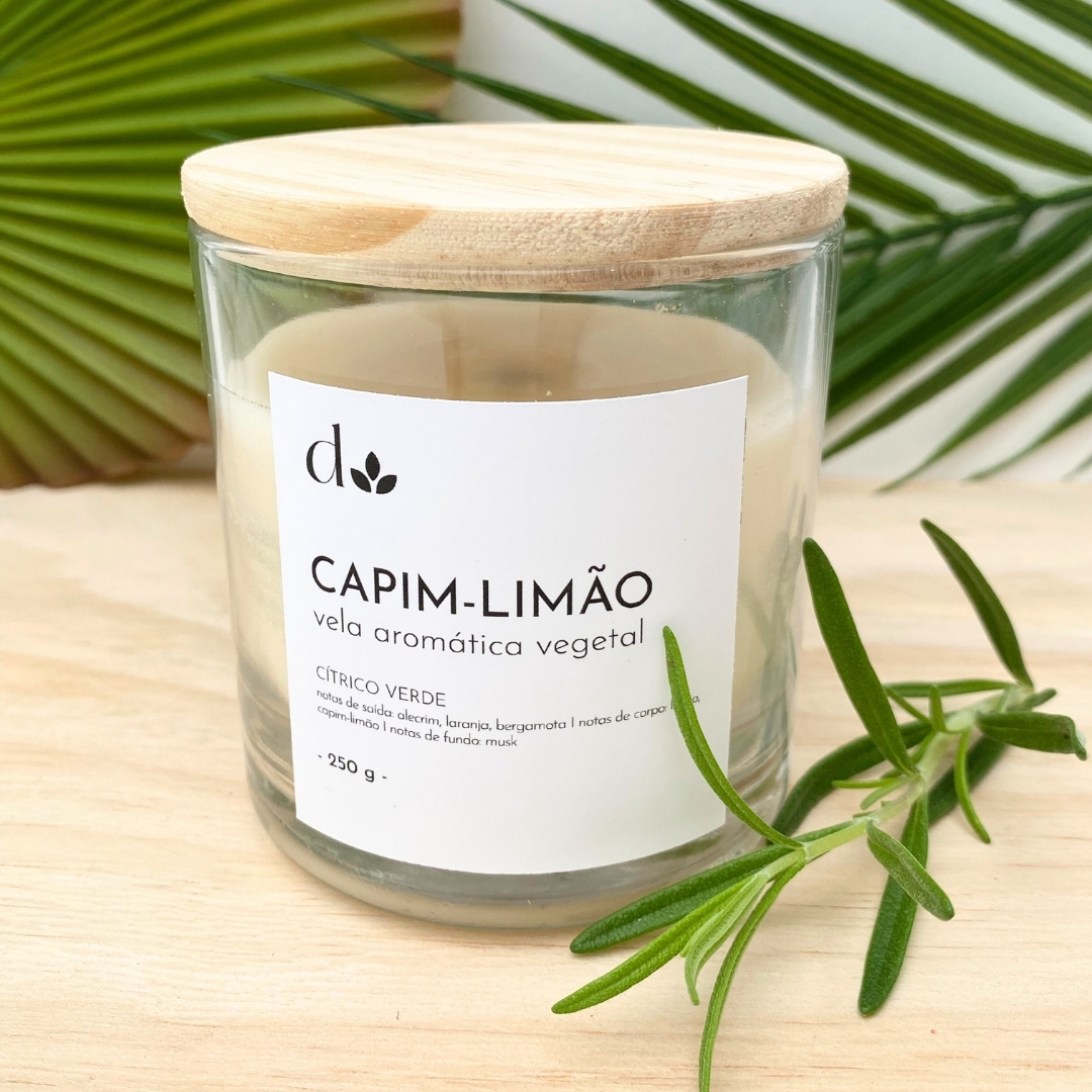 Vela Aromática Vegetal Capim-Limão