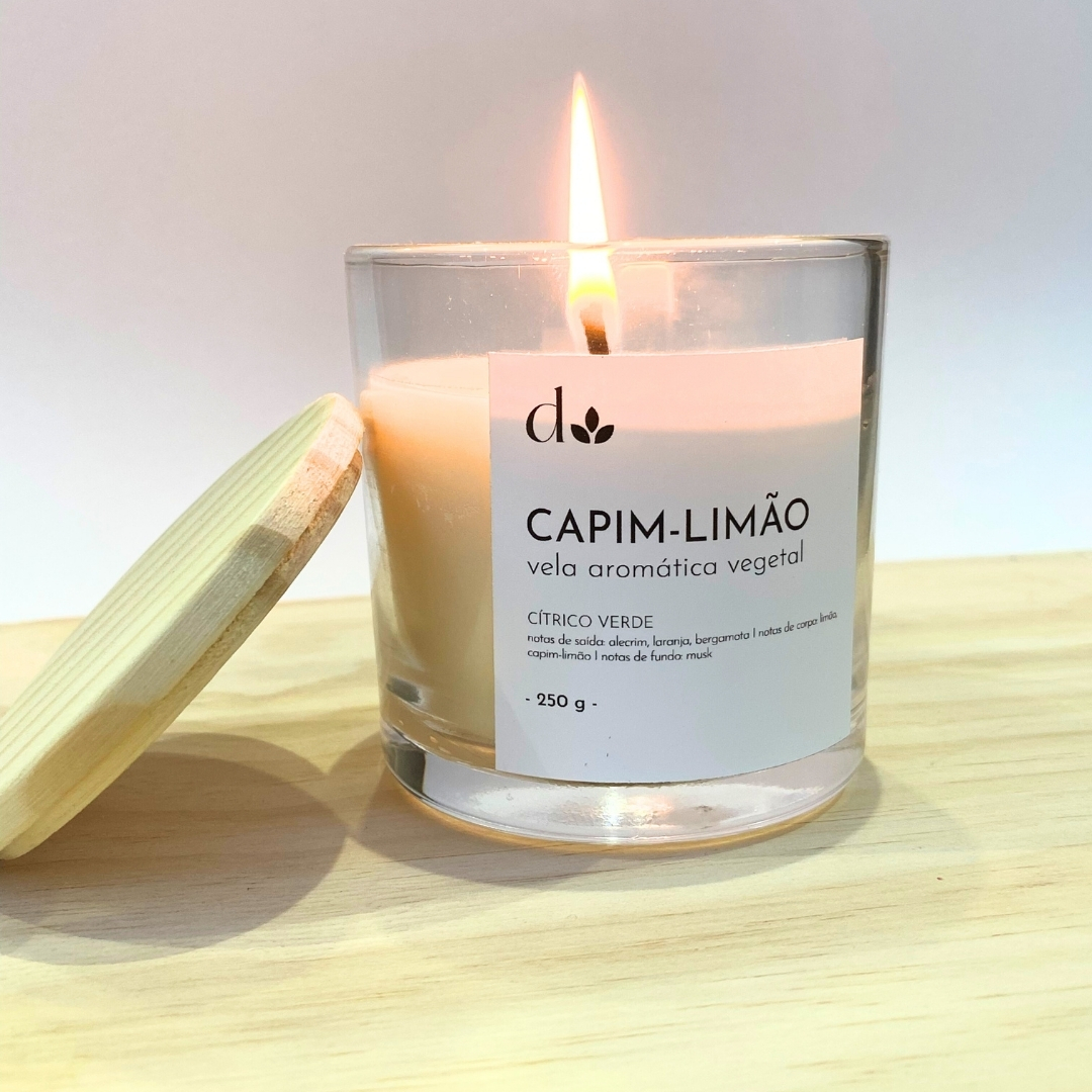 Vela Aromática Vegetal Capim-Limão - Imagem 3