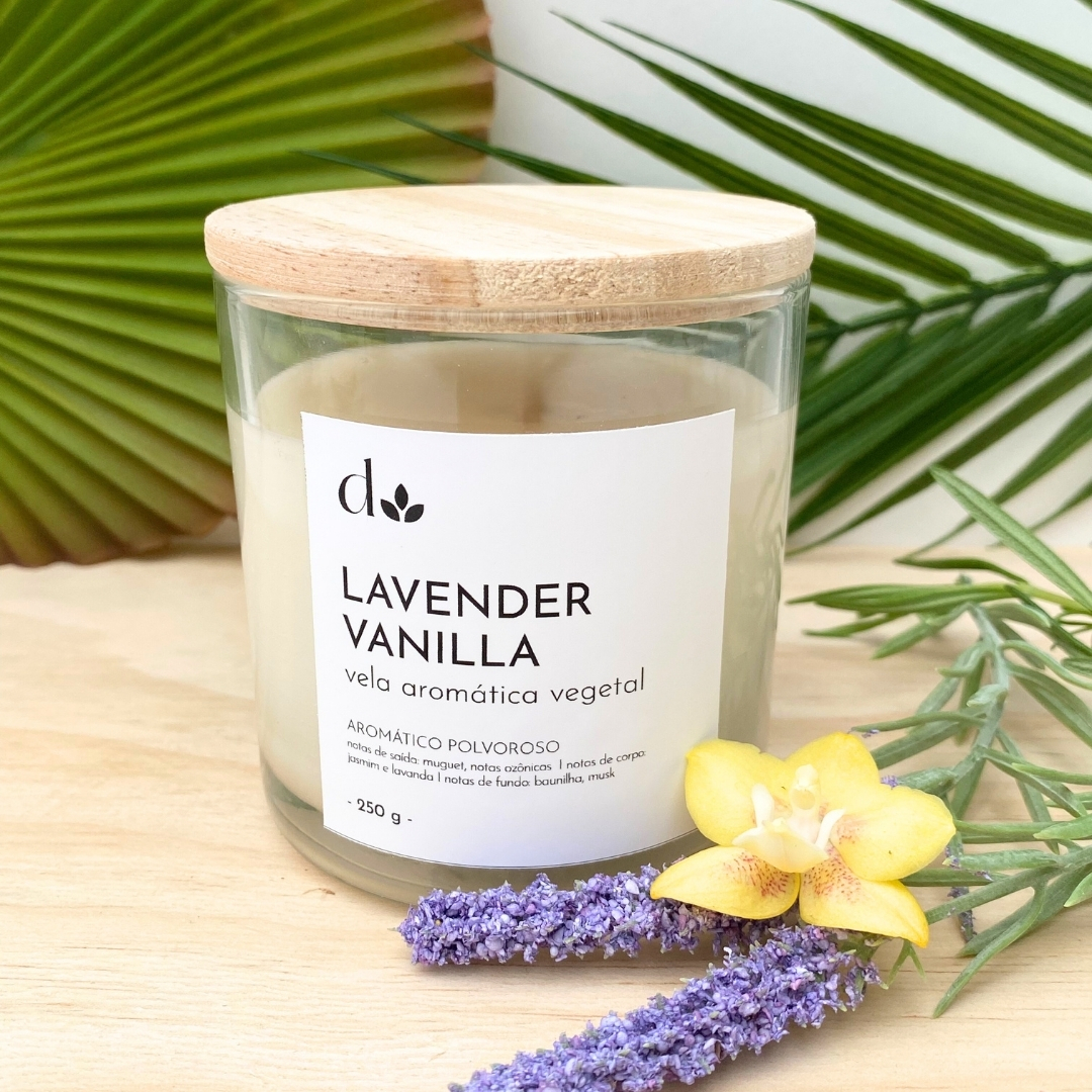 Vela Aromática Vegetal Lavender Vanilla