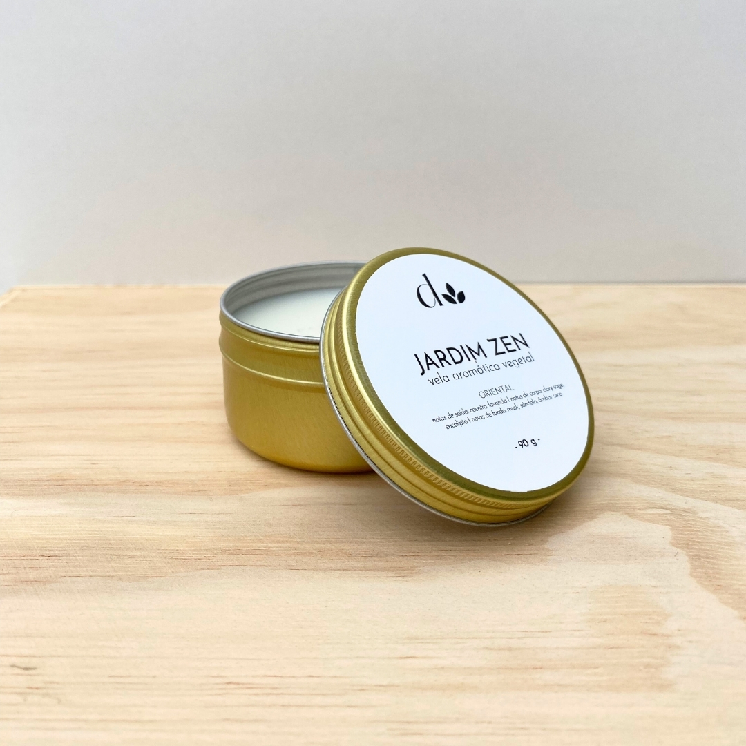Mini Vela Aromática Vegetal Jardim Zen