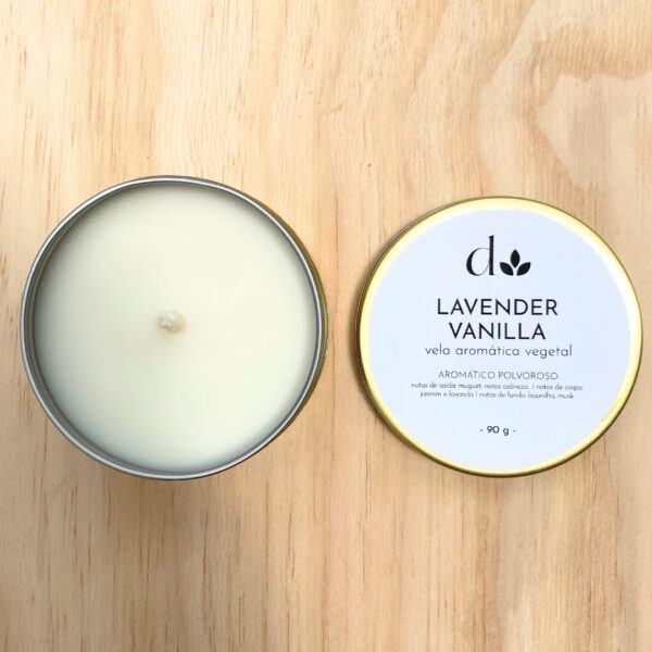 Mini Vela Aromática Vegetal Lavender Vanilla - Image 3