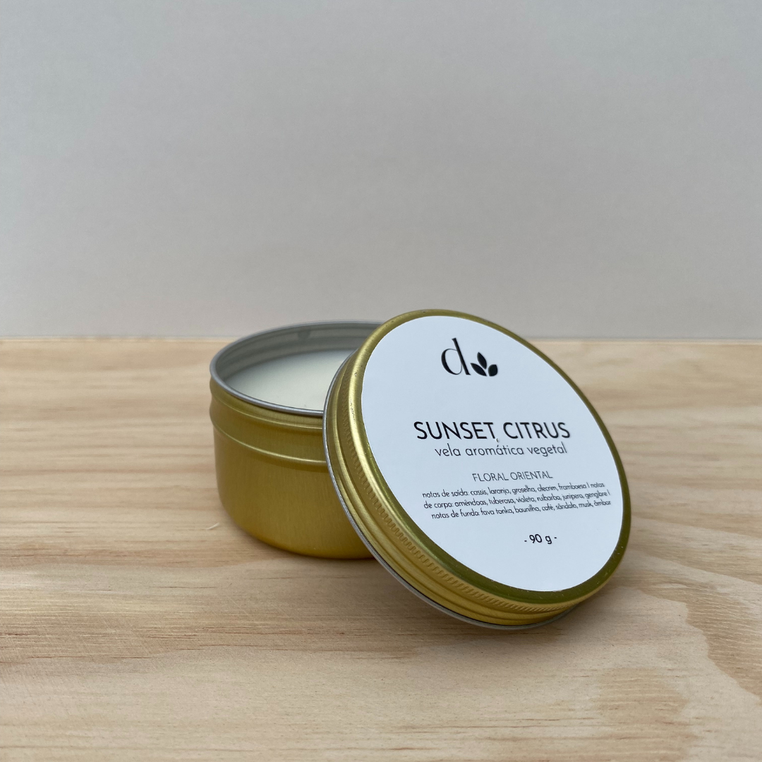 Mini Vela Aromática Vegetal Sunset Citrus